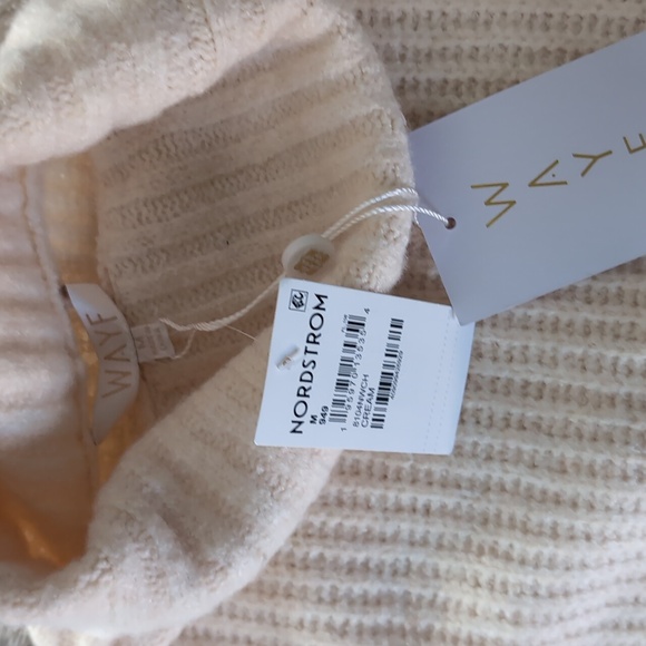 Wayf Shay Sleeveless Rib Cowl Neck Cream Sweater Size Medium Nwt ❤️ - Picture 5 of 6